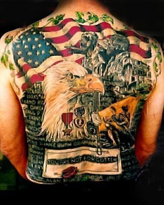 military themed sleeve tattoos